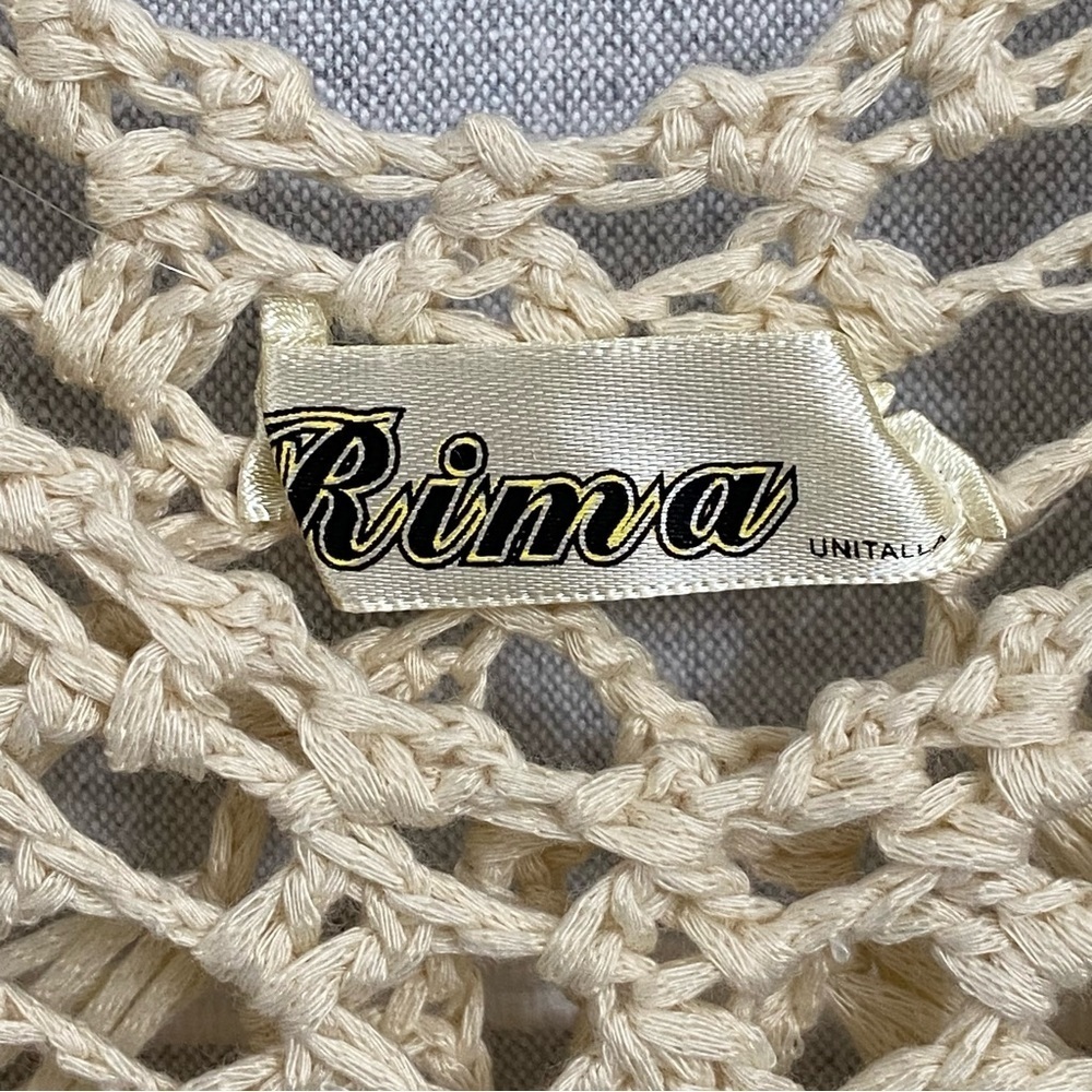 RIMA / Chic Cream Tunic Coverup with Crochet Details Size S/M - Picture 4 of 8
